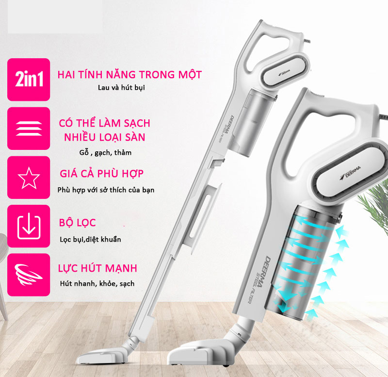 Máy hút bụi cầm tay Deerma DX700 - Hàng chính hãng