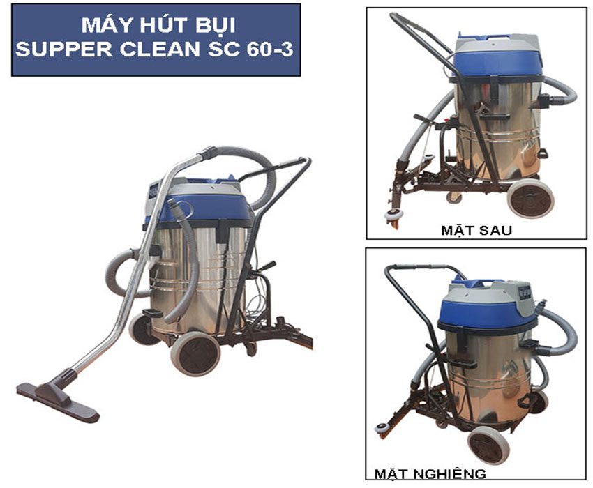 máy hút bụi công nghiệp Supper Clean SC-60-3 - Hàng chính hãng