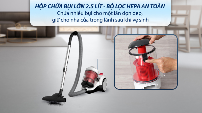 Máy hút bụi dạng hộp Deerma TJ310W - Hàng chính hãng