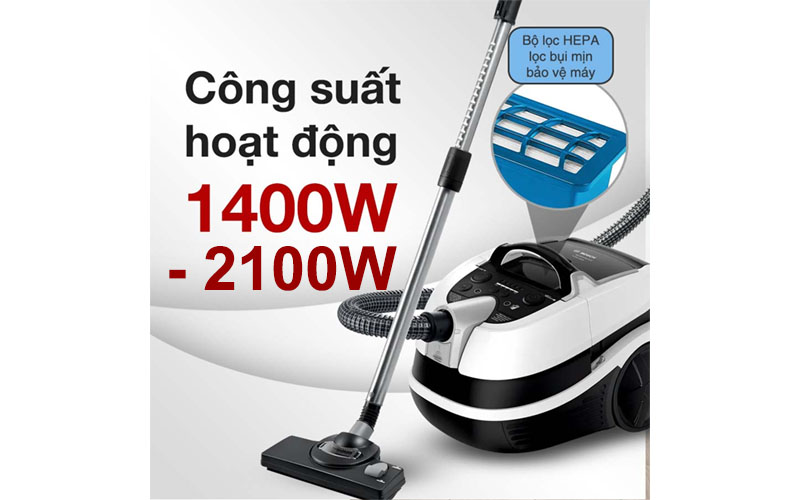 Máy hút bụi khô và ướt Bosch BWD421PRO - Hàng chính hãng