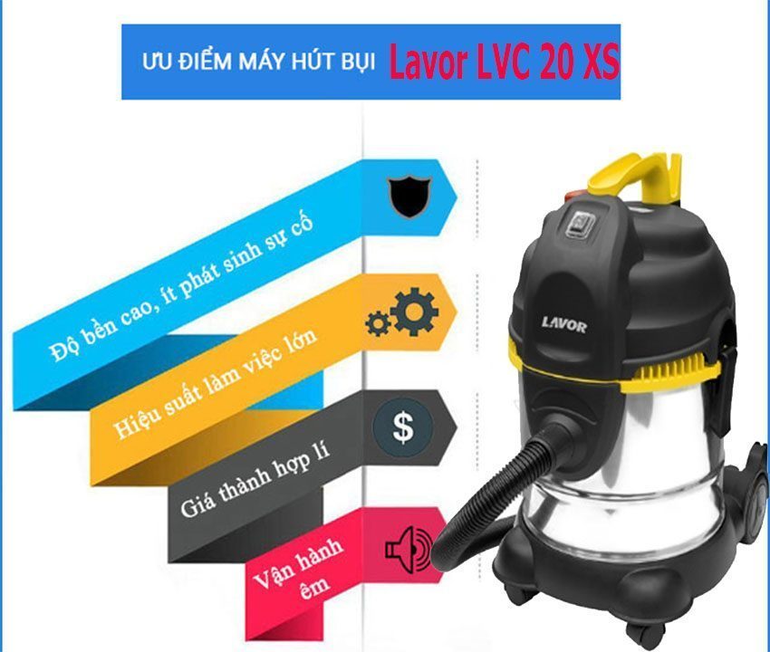 Máy hút bụi khô và ướt Lavor LVC 20 XS - Hàng chính hãng