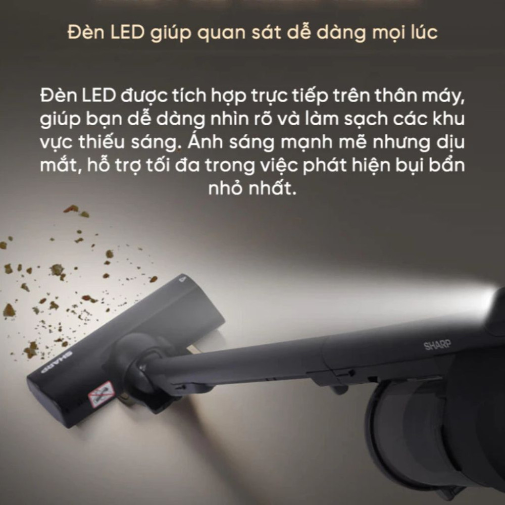 Máy hút bụi không dây Sharp EC-SR10-B - Hàng chính hãng