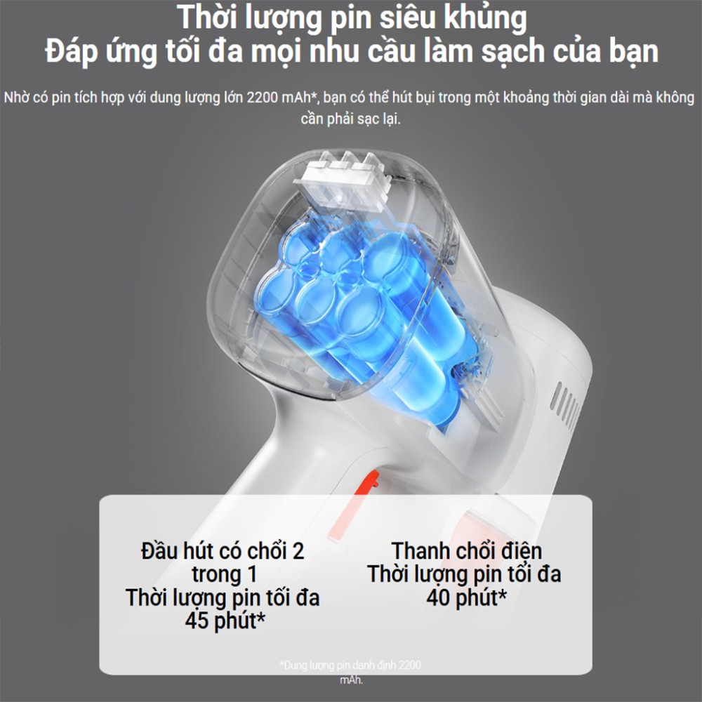 Máy hút bụi không dây Xiaomi G20 Lite BHR8195EU - Hàng chính hãng