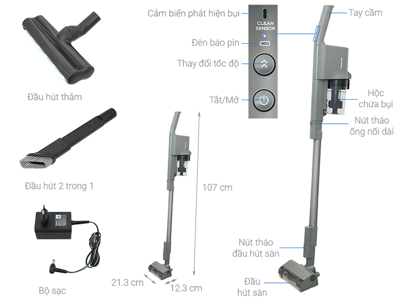 Máy hút bụi không dây Panasonic MC-SB53KH046 - Hàng chính hãng