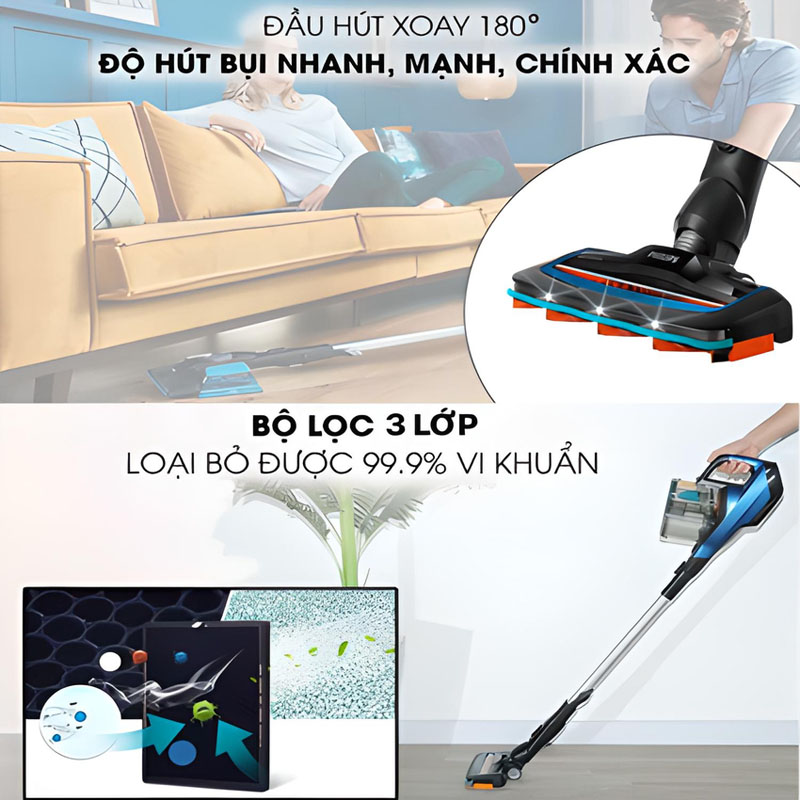 Máy hút bụi không dây Philips SpeedPro Max XC8045/01 - Hàng chính hãng