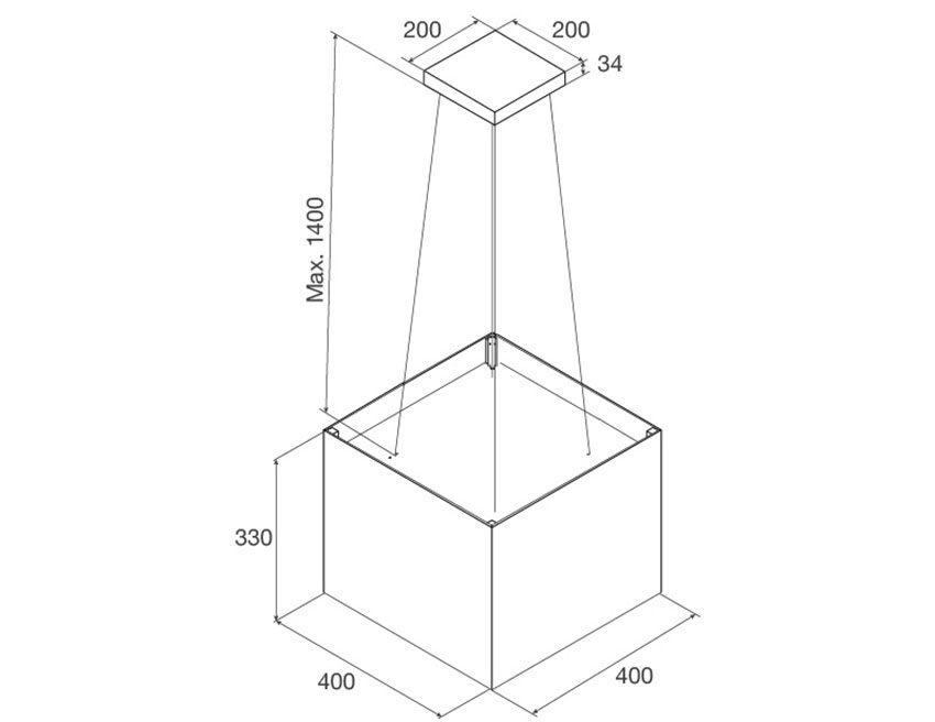 Máy hút khói khử mùi Malloca CONCRETE K-400BR - Hàng chính hãng