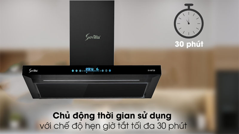 Máy hút khói khử mùi Sevilla SV-90T2B - Hàng chính hãng