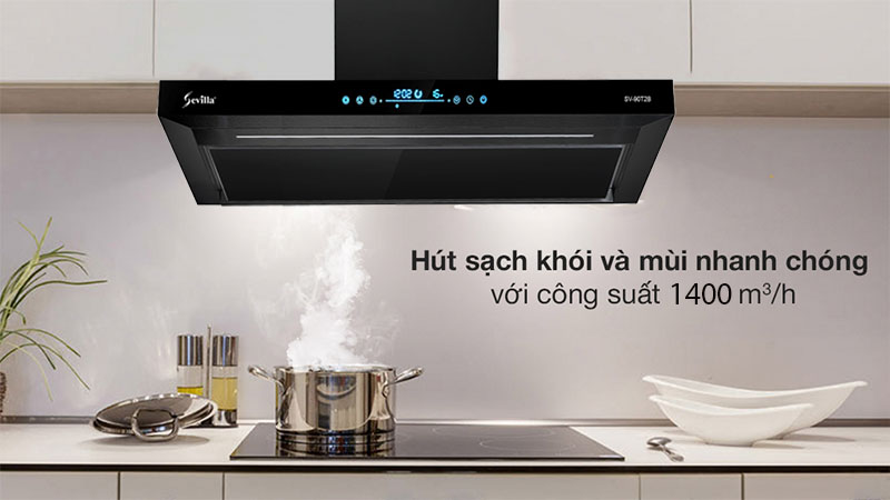 Máy hút khói khử mùi Sevilla SV-90T2B - Hàng chính hãng