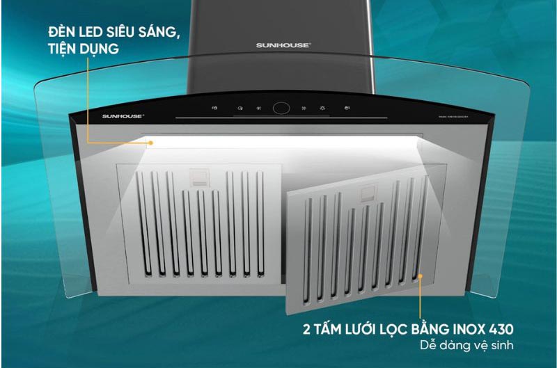 Máy hút khói khử mùi Sunhouse SHB-CBQD02-BH - Hàng chính hãng