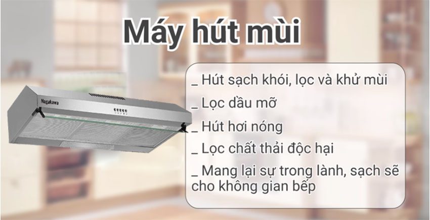 Máy hút mùi Nagakawa NAG1801-90T  - Hàng chính hãng