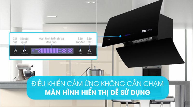 Máy hút mùi kính vát Pramie DE19-900 - Hàng chính hãng
