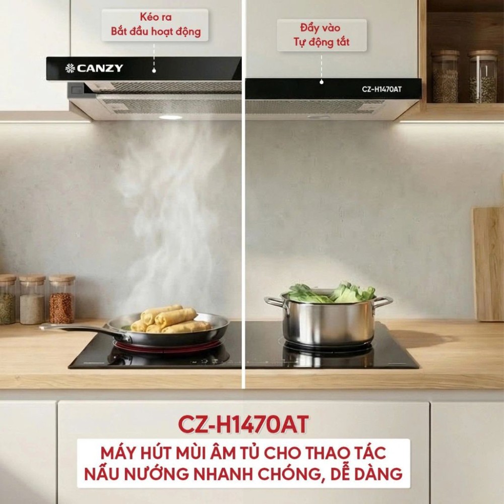 Máy hút mùi âm tủ Canzy CZ-H1470AT - Hàng chính hãng
