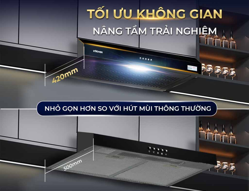 Máy hút mùi Kocher K-6070V - Hàng chính hãng