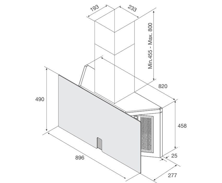 Máy hút mùi gắn tường Malloca K-16 BRUNO - Hàng chính hãng