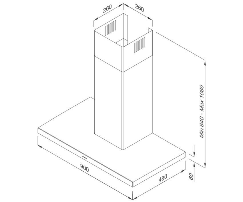 Máy hút mùi gắn tường Malloca Min F-205 - Hàng chính hãng