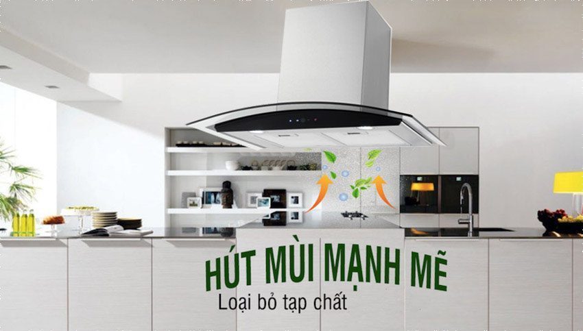 Máy hút mùi kính cong Kaff KF-GB973 - Hàng chính hãng