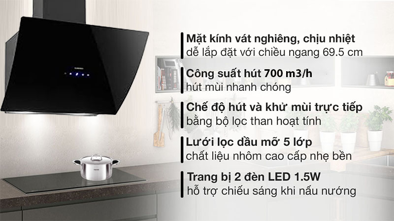 Máy hút mùi Klarstein Annabelle 60 - Hàng chính hãng
