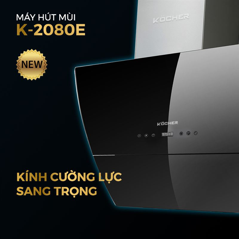 Máy hút mùi áp tường Kocher K-2080E-70 - Hàng chính hãng