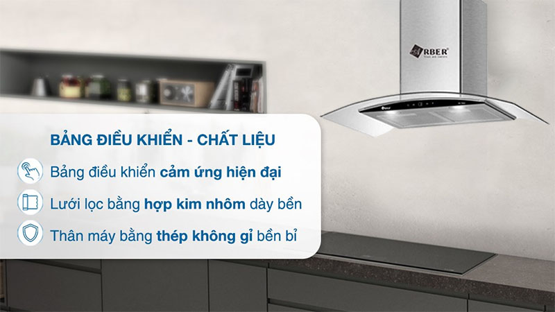 Máy hút mùi tum kính Arber ABTM09 - Hàng chính hãng