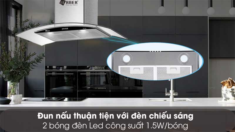 Máy hút khói khử mùi Arber ABTM08 - Hàng chính hãng