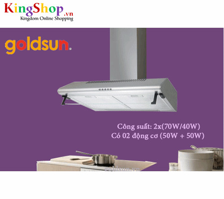 Máy hút khói khử mùi than hoạt tính Goldsun GS-708I* - Công suất 2x(70w/40W) - Hàng chính hãng