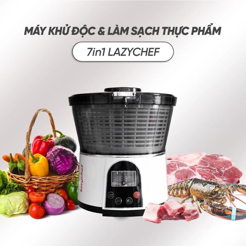 Máy khử độc và làm sạch thực phẩm Lazychef LC-01RR - Hàng chính hãng