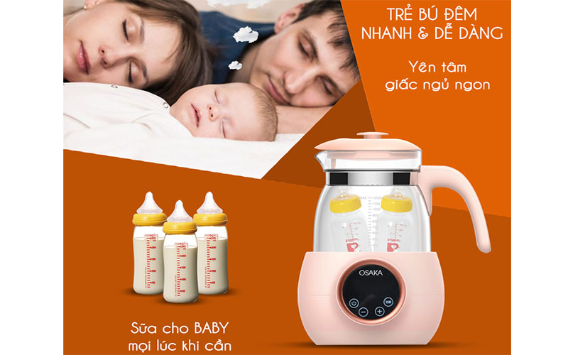 Máy khử trùng, hâm sữa Osaka KTE120P - Hàng chính hãng