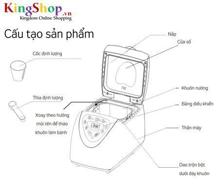 Máy làm bánh mì Kangaroo KG396 - Công suất 600W - Hàng chính hãng