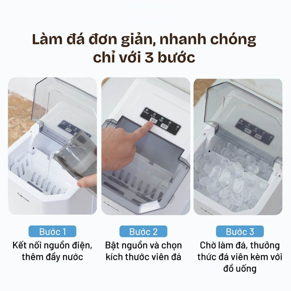 Máy làm đá mini Fujihome IM12N - Hàng chính hãng
