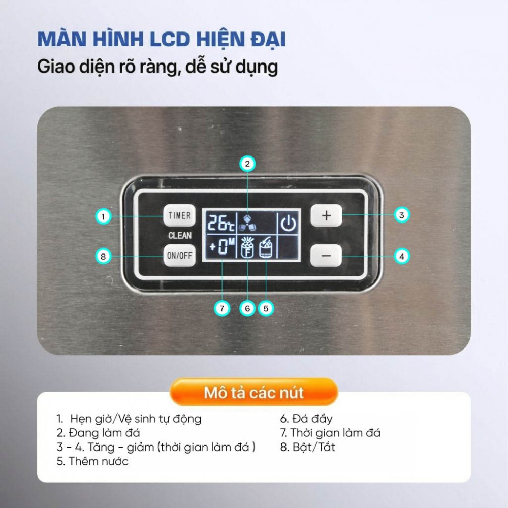 Máy làm đá viên công nghiệp Fujihome IM65 - Hàng chính hãng