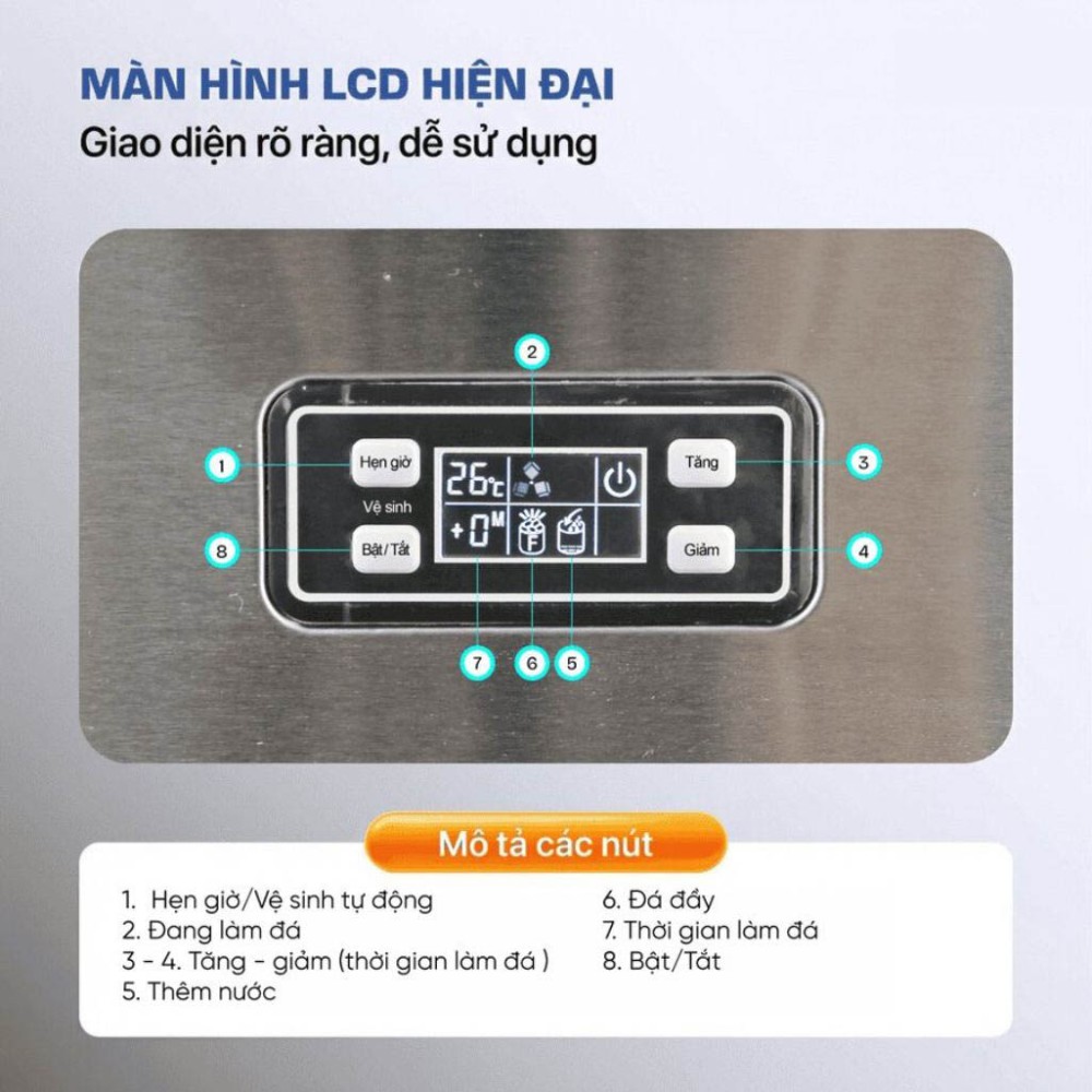 Máy làm đá viên công nghiệp Fujihome IM90 - Hàng chính hãng