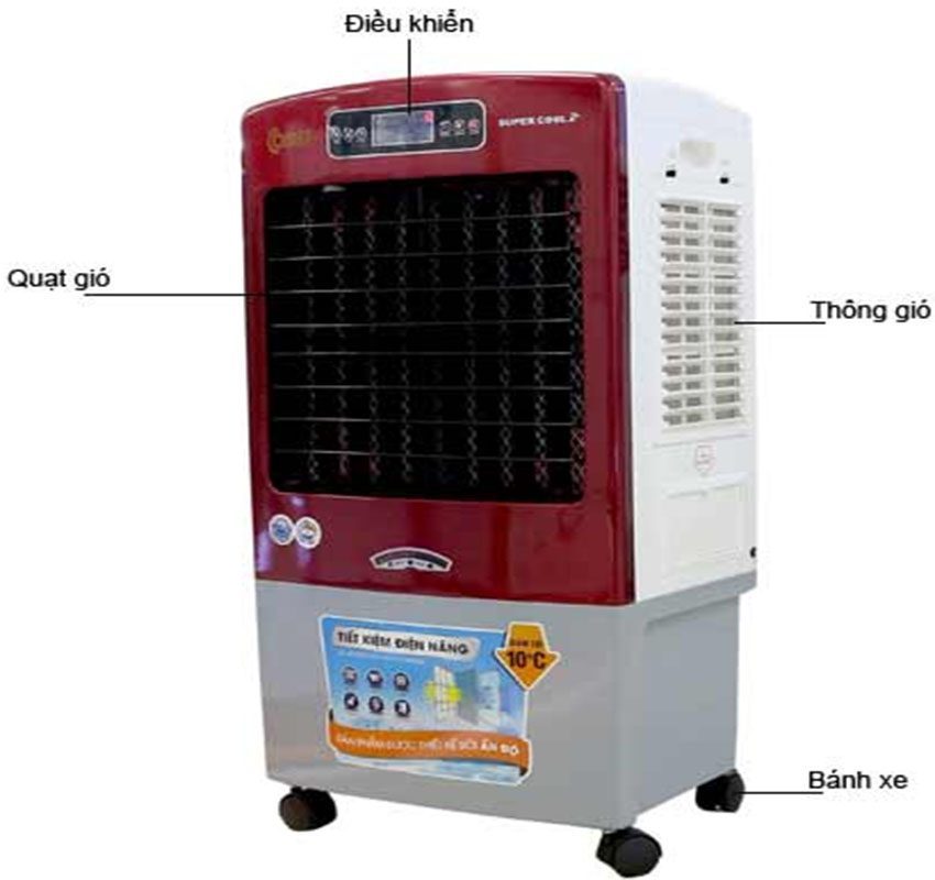 Máy làm mát không khí Comet CM8836R - Hàng chính hãng