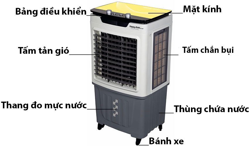Máy làm mát không khí Happy Gold LD633 - Hàng chính hãng