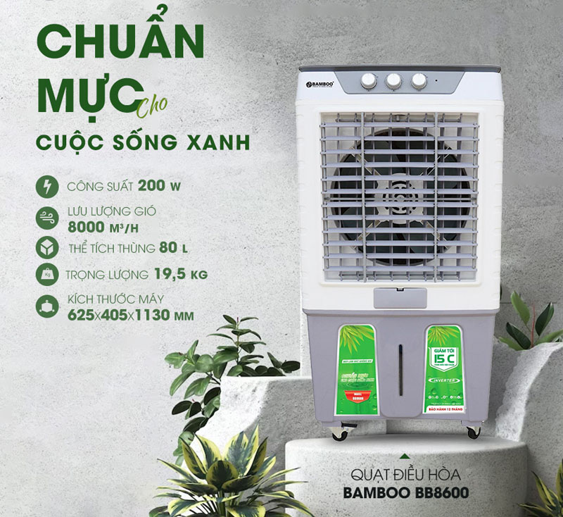 Máy làm mát không khí Bamboo BB8600 - Hàng chính hãng