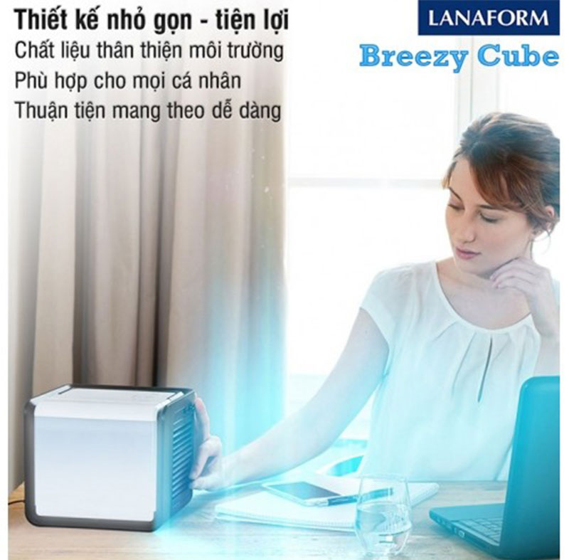 Máy làm mát không khí cá nhân Lanaform BREEZY CUBE LA120801 - Hàng chính hãng