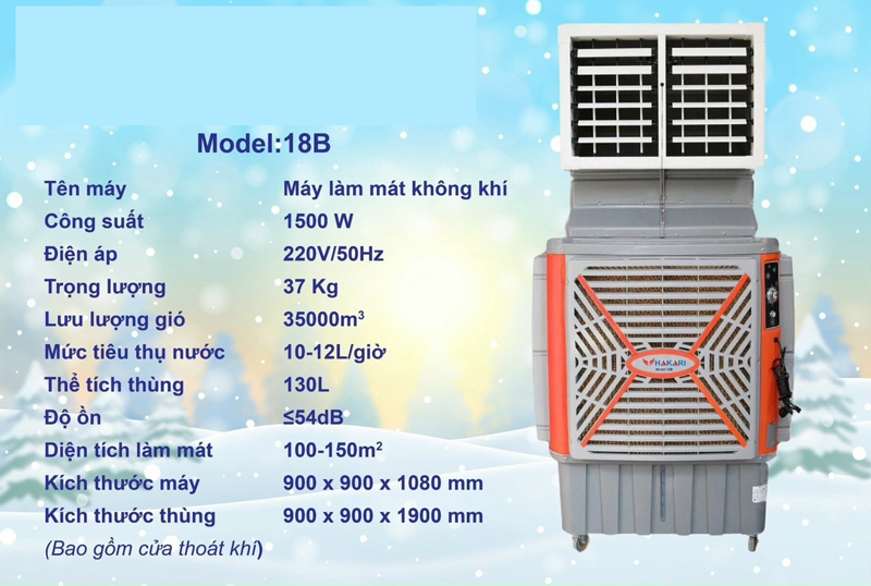 Máy làm mát công nghiệp Hakari 18B - Hàng chính hãng