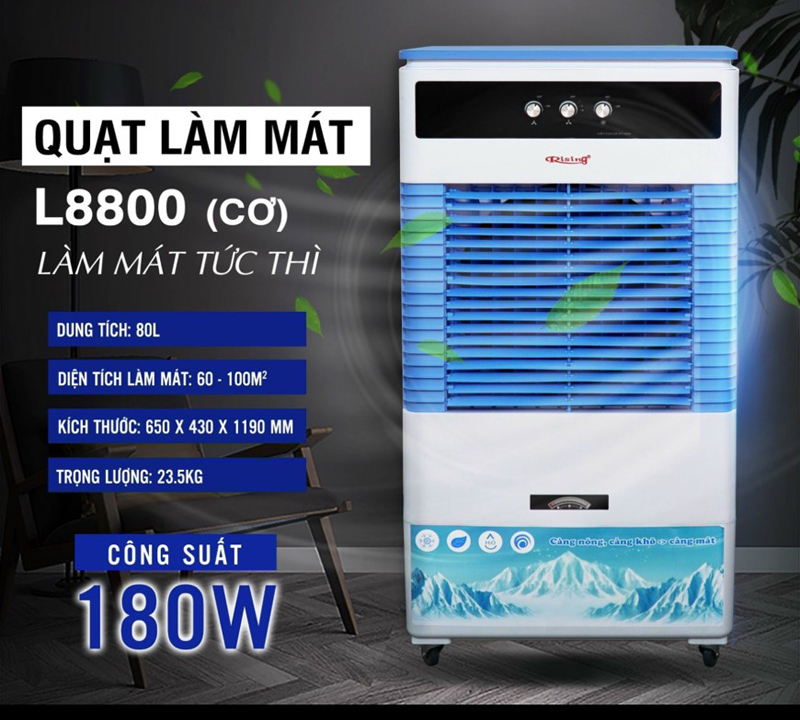Máy làm mát không khí Rising L8800 - Hàng chính hãng