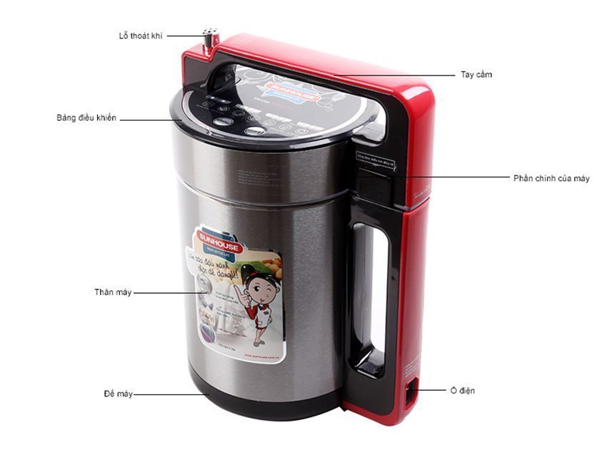 Máy làm sữa đậu nành Sunhouse SHD 5818 - Hàng chính hãng