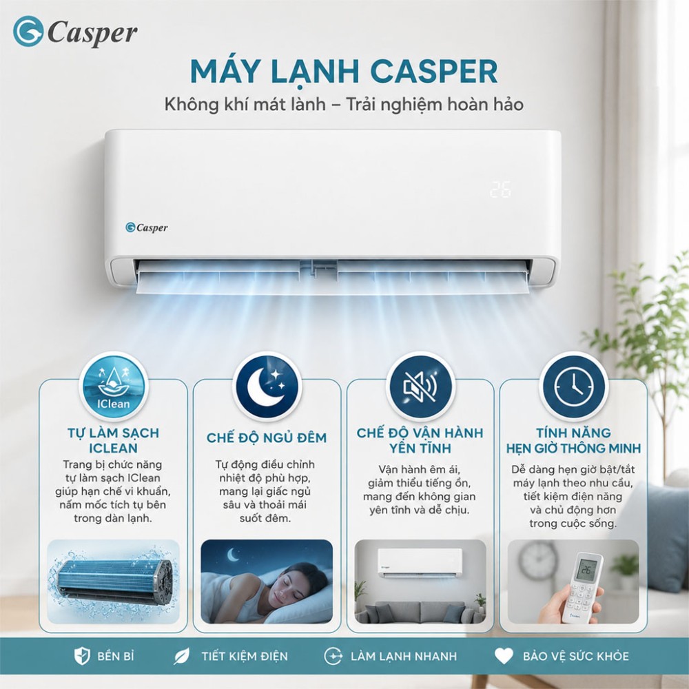 Máy lạnh Casper 1.5 HP SC-12FB36A - Hàng chính hãng