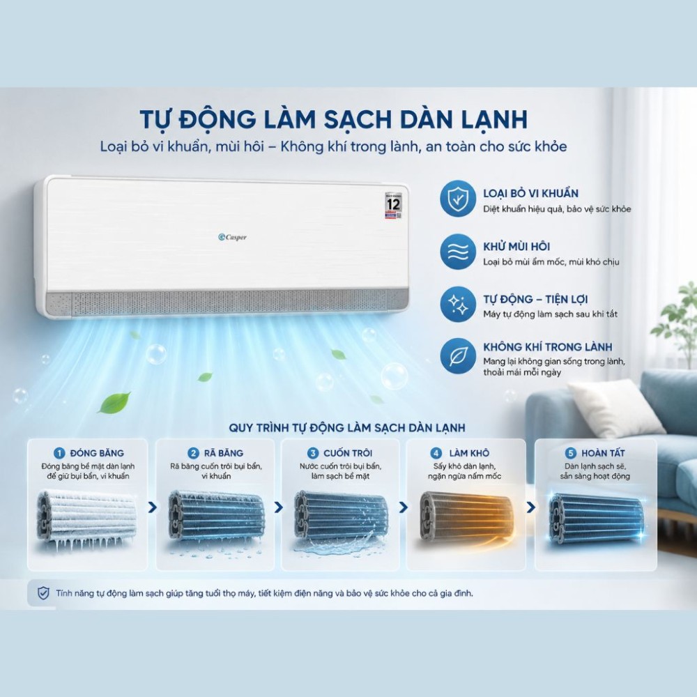 Máy lạnh Casper Inverter 1 HP QC-09IU36A - Hàng chính hãng