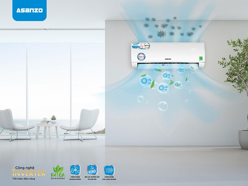 Máy lạnh Inverter Asanzo K09N66 - Hàng chính hãng