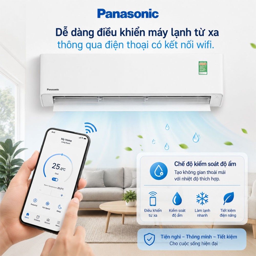 Máy lạnh Panasonic Inverter 2 HP CU/CS-U18BKH-8 - Hàng chính hãng