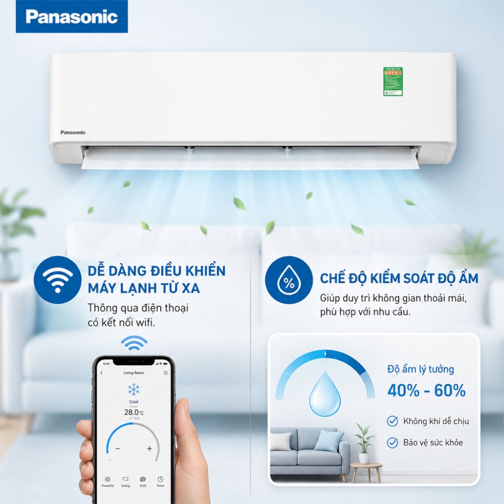 Máy lạnh Panasonic Inverter 2.5 HP CU/CS-U24BKH-8 - Hàng chính hãng