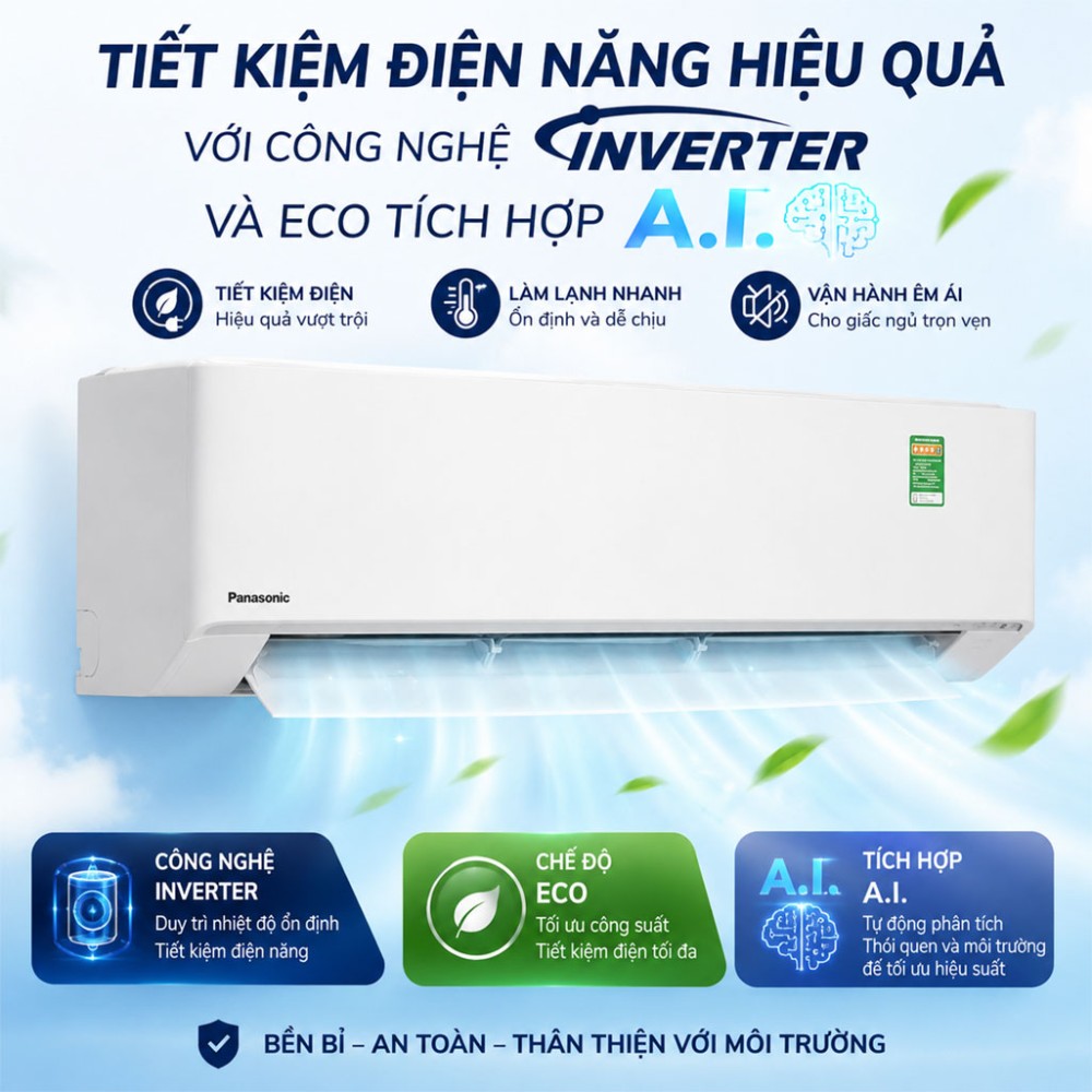 Máy lạnh Panasonic Inverter 2.5 HP CU/CS-XU24BKH-8 - Hàng chính hãng
