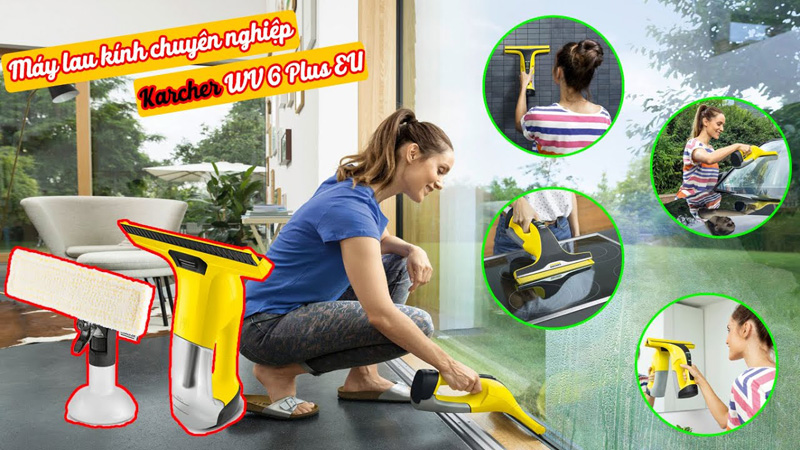 Máy lau kính dùng pin Karcher WV6 PLUS - Hàng chính hãng