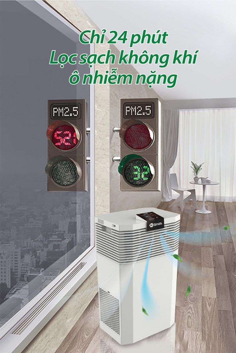 Máy lọc không khí A.O.Smith KJ500F-B01 - Hàng chính hãng