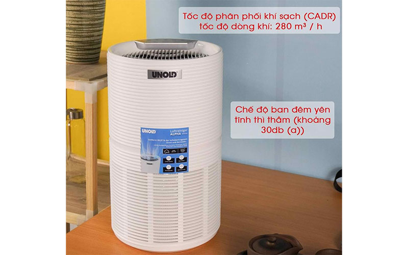 Máy lọc không khí Unold 87210 Luftreiniger Alpha Weiß - Hàng chính hãng