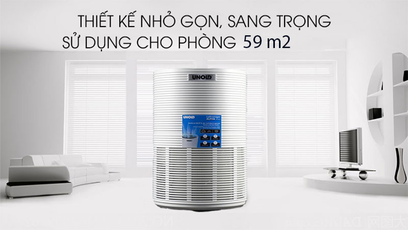 Máy lọc không khí Unold 87210 Luftreiniger Alpha Weiß - Hàng chính hãng