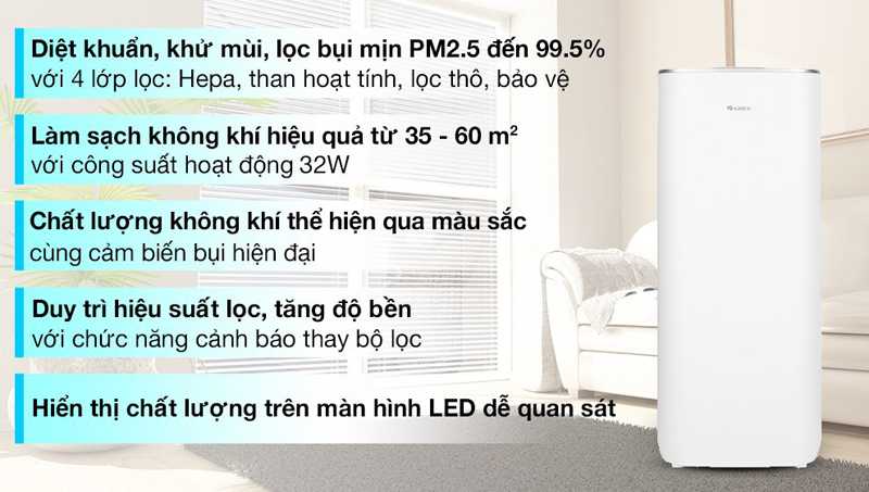 Máy lọc không khí Gree GCF500-AENA - Hàng chính hãng