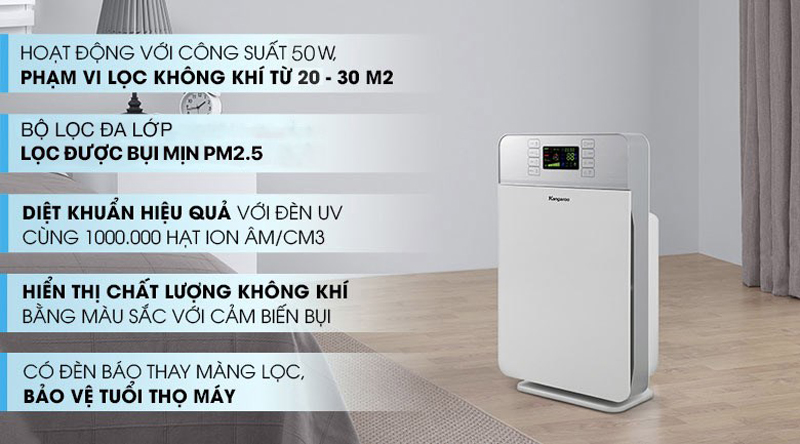 Máy lọc không khí Kangaroo KG30AP1 - Hàng chính hãng